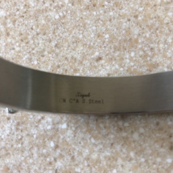 RARE David Sigal Happy Skull black enamel bangle bracelet - Picture 10 of 12